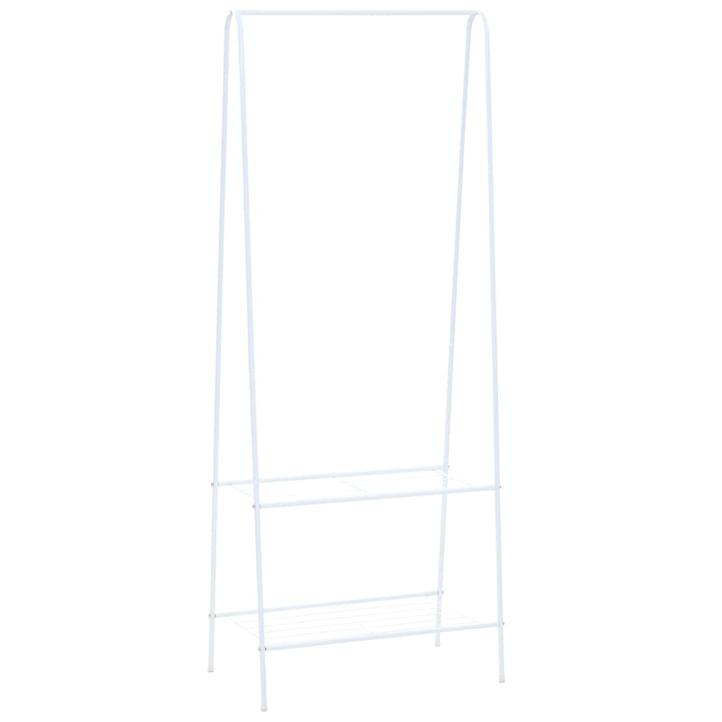 Κρεμάστρα Ρούχων Δαπέδου Λευκή 59 x 35 x 150 εκ. - PAKOBAZAAR