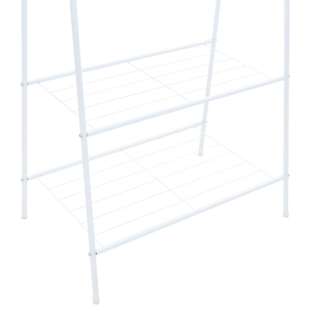 Κρεμάστρα Ρούχων Δαπέδου Λευκή 59 x 35 x 150 εκ. - PAKOBAZAAR