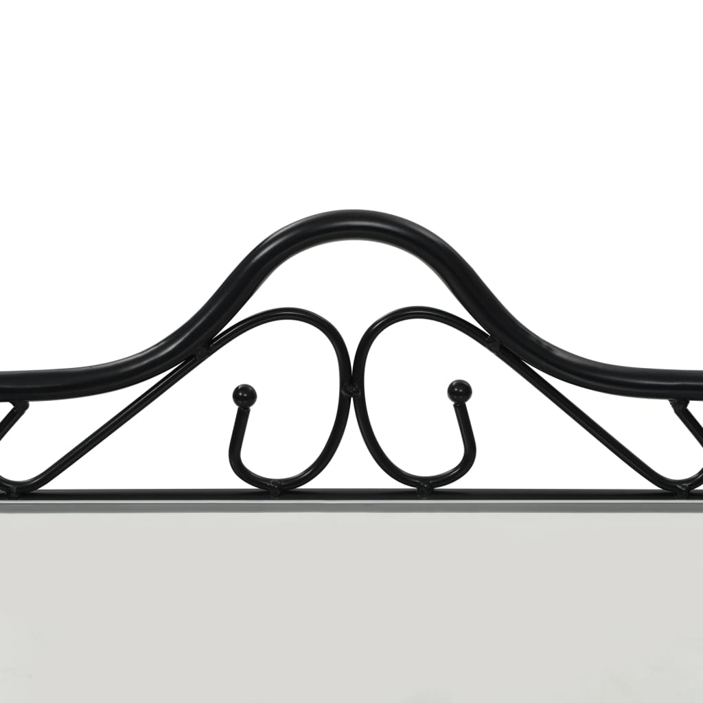 Κομοδίνα 2 τεμ. Μαύρα 45x30,5x60 εκ. Ατσάλι και Ψημένο Γυαλί - PAKOBAZAAR