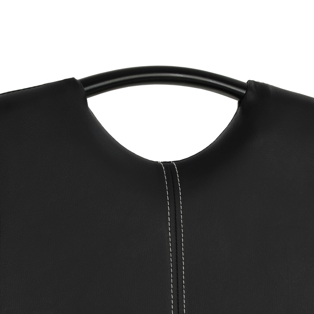 Καρέκλες Τραπεζαρίας «Πρόβολος» 4 τεμ. Μαύρες Συνθετικό Δέρμα - PAKOBAZAAR