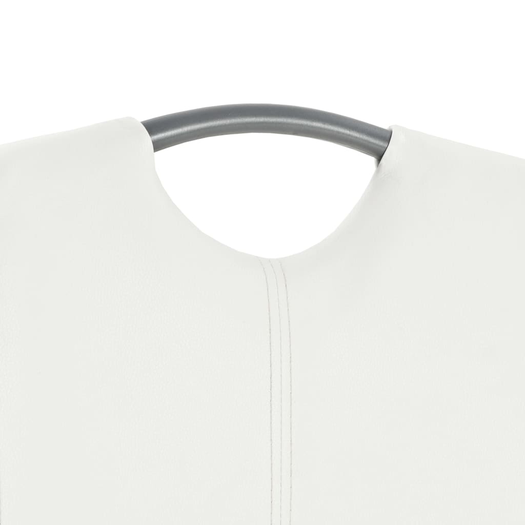 Καρέκλες Τραπεζαρίας «Πρόβολος» 2 τεμ. Λευκές Συνθετικό Δέρμα - PAKOBAZAAR