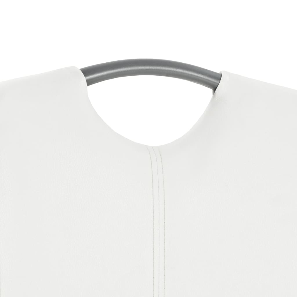 Καρέκλες Τραπεζαρίας «Πρόβολος» 4 τεμ. Λευκές Συνθετικό Δέρμα - PAKOBAZAAR