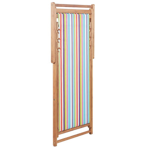 Σεζλόνγκ Πτυσσόμενη Πολύχρωμη Υφασμάτινη / Ξύλινος Σκελετός - Pakobazaar