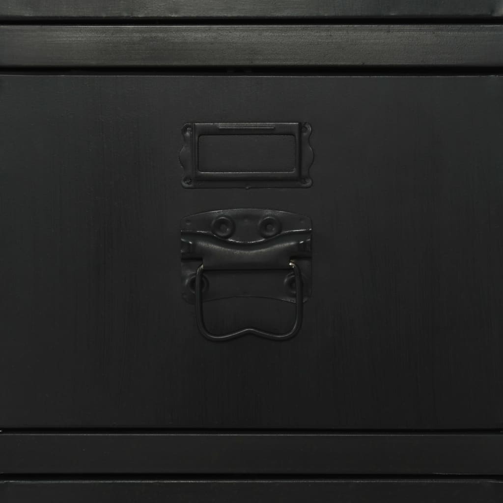 Γραφείο με Συρτάρια 100 x 50 x 76 εκ. Μασίφ Ξύλο Ελάτης/Ατσάλι - PAKOBAZAAR