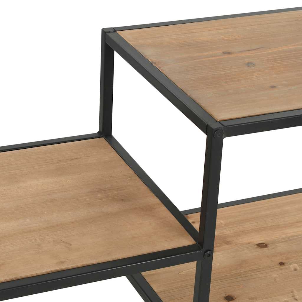 Βιβλιοθήκη 90,5x35x180 εκ. από Μασίφ Ξύλο Ελάτης / Ατσάλι - PAKOBAZAAR