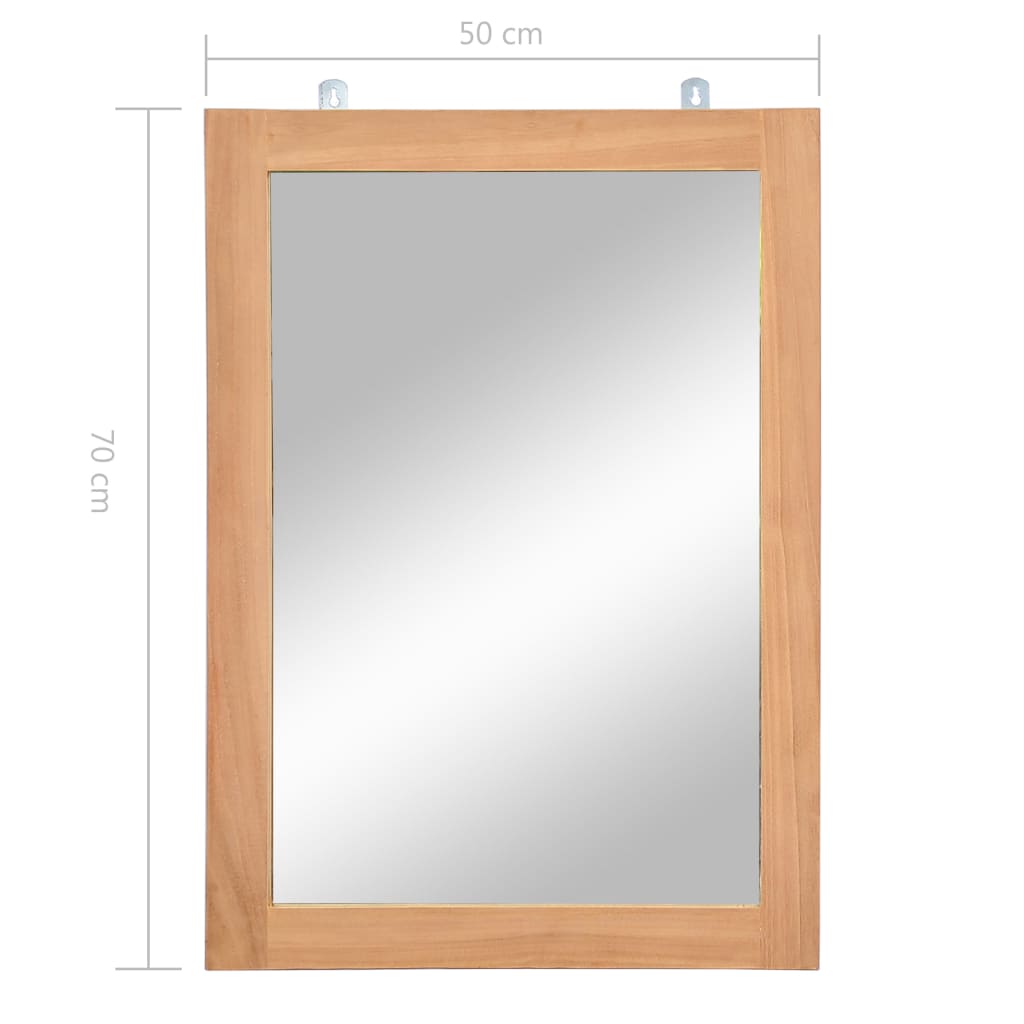 Καθρέφτες Τοίχου 2 τεμ. 50 x 70 εκ. από Μασίφ Ξύλο Teak
