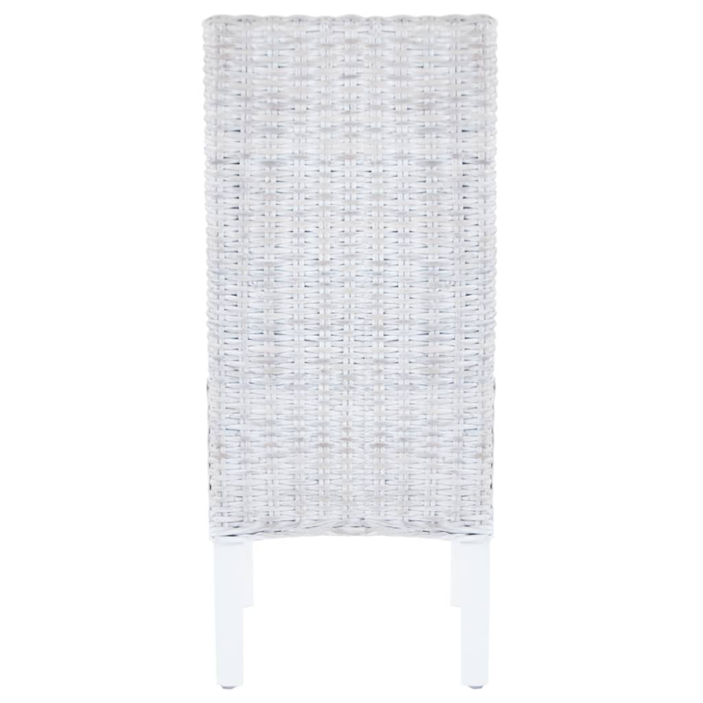 Καρέκλες Τραπεζαρίας 2 τεμ. Αν. Καφέ από Ρατάν Kubu Ξύλο Μαόνι - PAKOBAZAAR