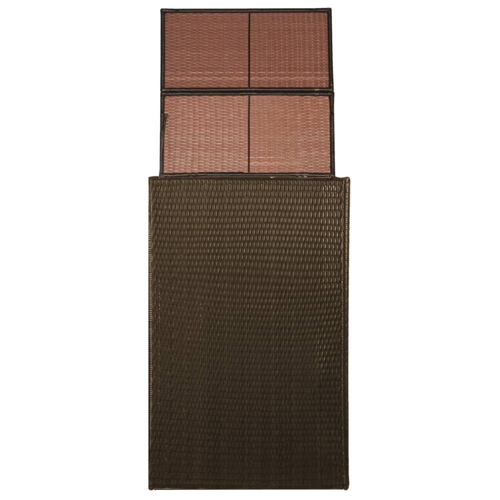 Πλαίσιο Μονό για Κάδο Απορριμμάτων Καφέ 76x78x120 εκ. Ρατάν