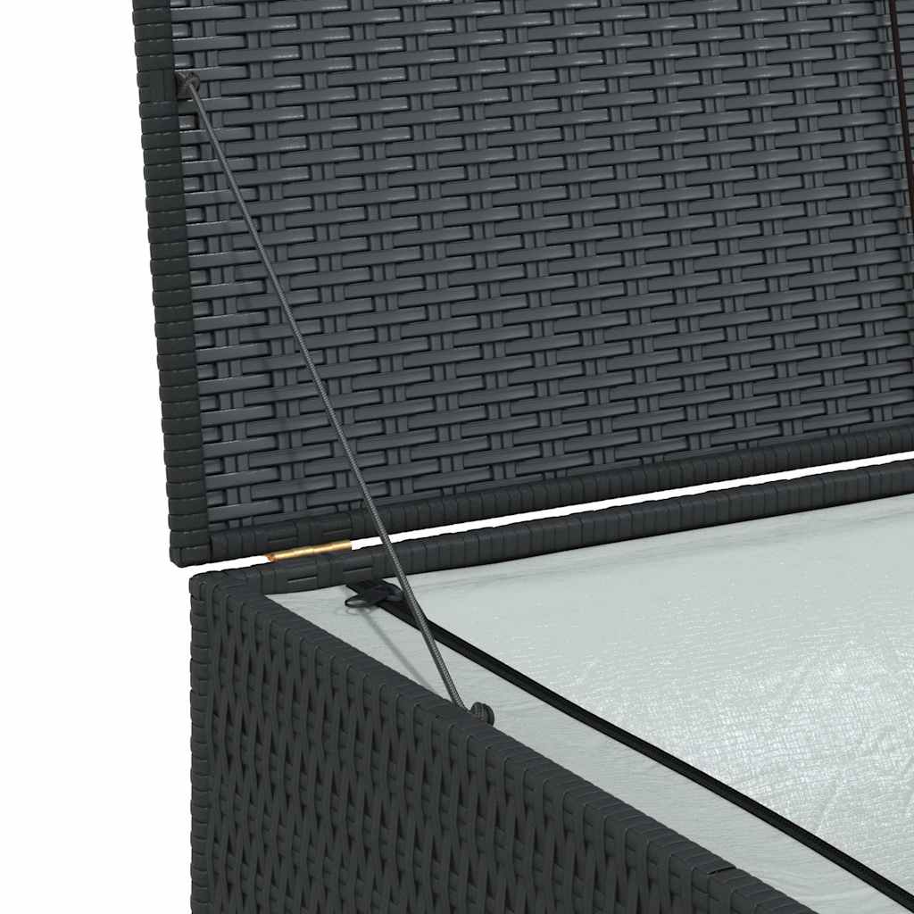 Μπαούλο Εξωτερικού Χώρου Μαύρο 150x100x100 εκ. Συνθετικό Ρατάν - Pakobazaar