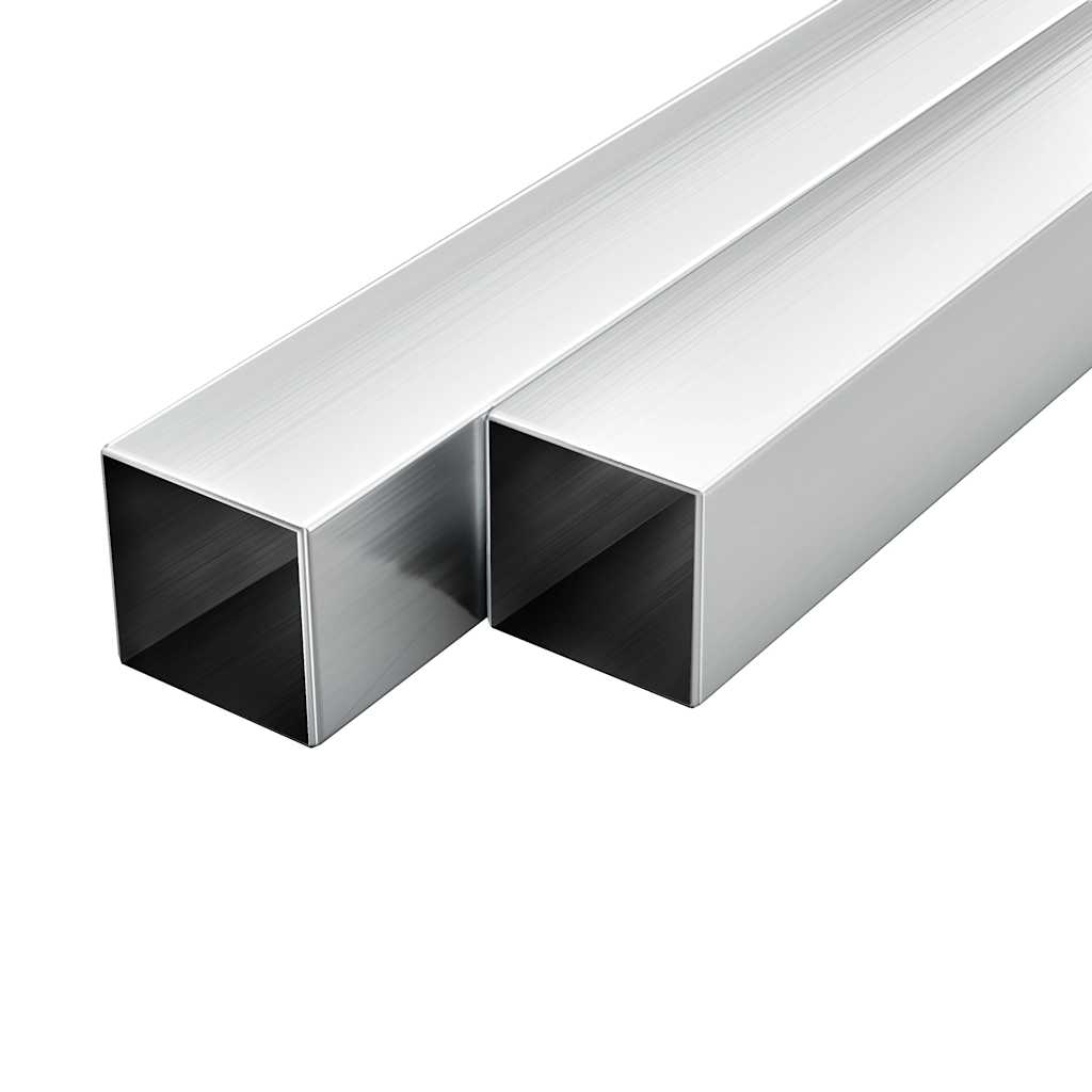 Σωλήνες Τετράγωνοι 6 τεμ. 1 μ. 40 x 40 x 2 χιλ. Αλουμινίου