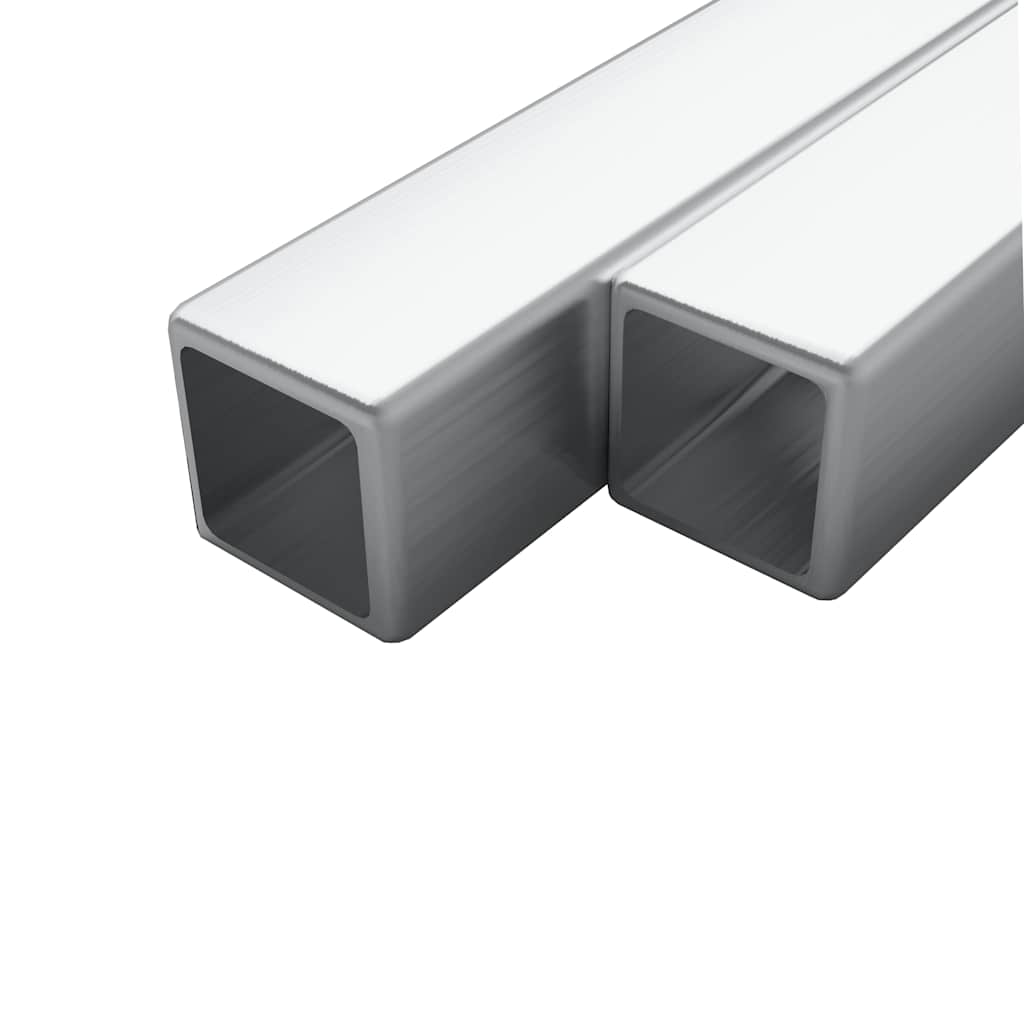 Σωλήνες 2 τεμ. Τετράγωνοι V2A 2 μ. 25x25x1,9 χιλ. Ανοξ. Χάλυβας