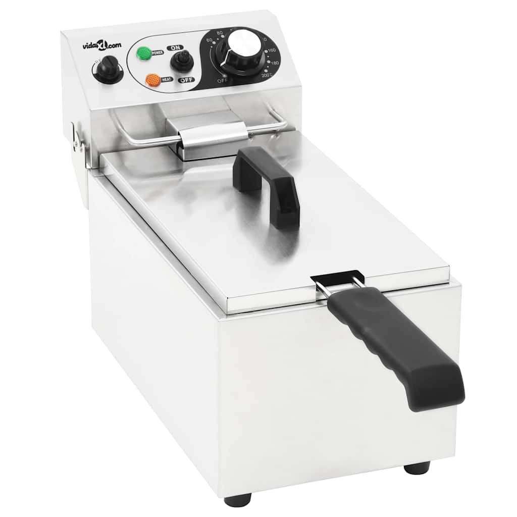 Φριτέζα Ηλεκτρική 6 Λίτρα 2000 W από Ανοξείδωτο Ατσάλι