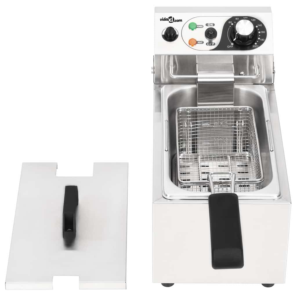 Φριτέζα Ηλεκτρική 6 Λίτρα 2000 W από Ανοξείδωτο Ατσάλι