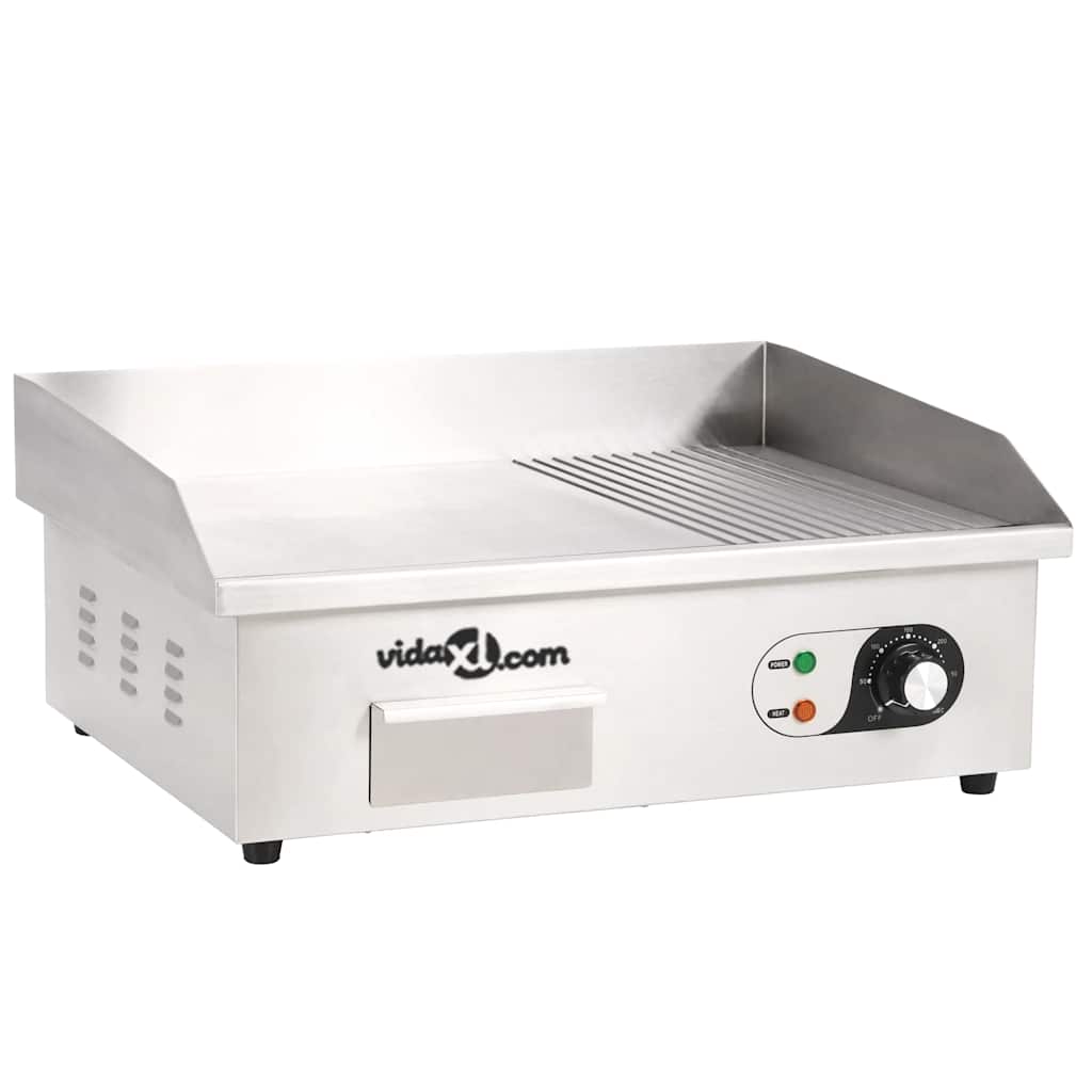 Πλάκα Ψησίματος Ηλεκτρική 3000 W 54x41x24 εκ. Ανοξείδωτο Ατσάλι