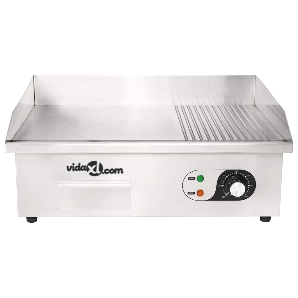 Πλάκα Ψησίματος Ηλεκτρική 3000 W 54x41x24 εκ. Ανοξείδωτο Ατσάλι