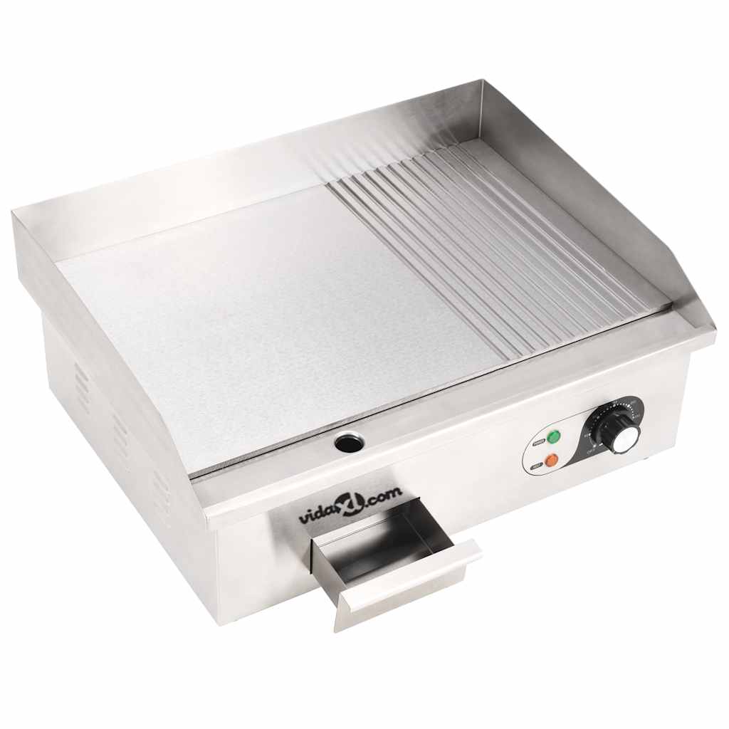 Πλάκα Ψησίματος Ηλεκτρική 3000 W 54x41x24 εκ. Ανοξείδωτο Ατσάλι