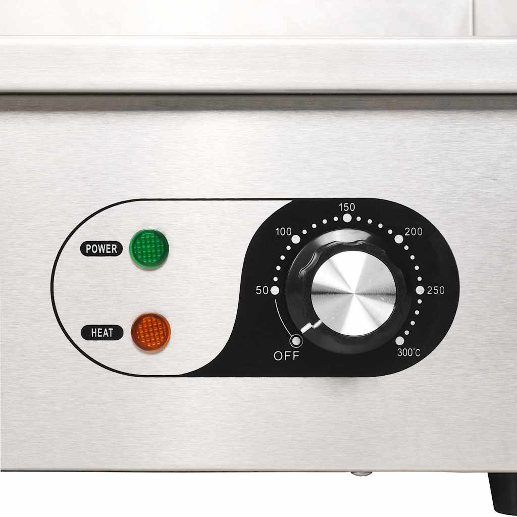 Πλάκα Ψησίματος Ηλεκτρική 3000 W 54x41x24 εκ. Ανοξείδωτο Ατσάλι