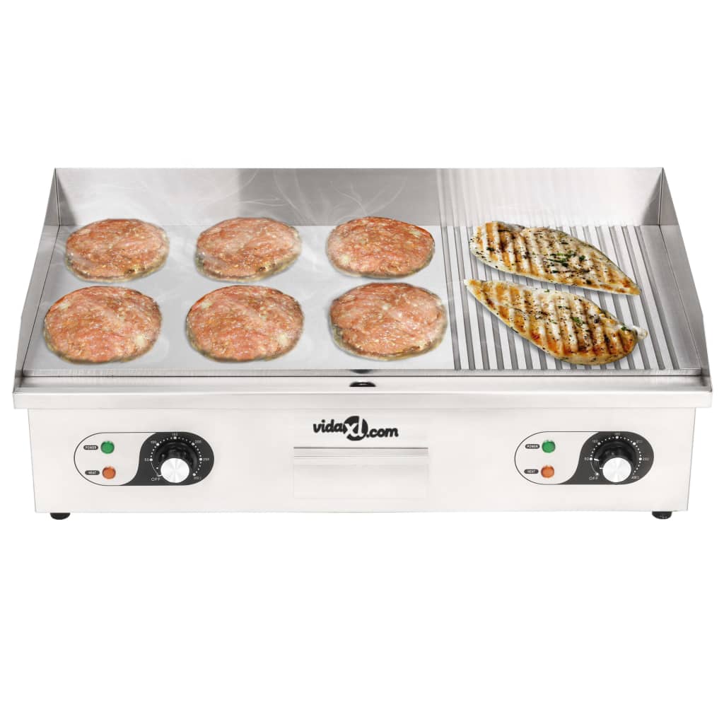 Πλάκα Ψησίματος Ηλεκτρική 4400 W 71x43x24 εκ. Ανοξείδωτο Ατσάλι