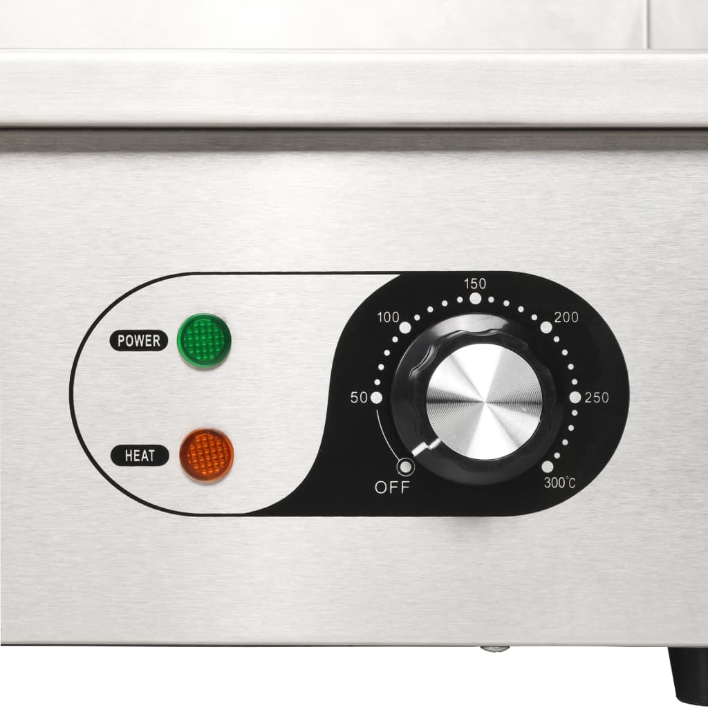 Πλάκα Ψησίματος Ηλεκτρική 4400 W 71x43x24 εκ. Ανοξείδωτο Ατσάλι