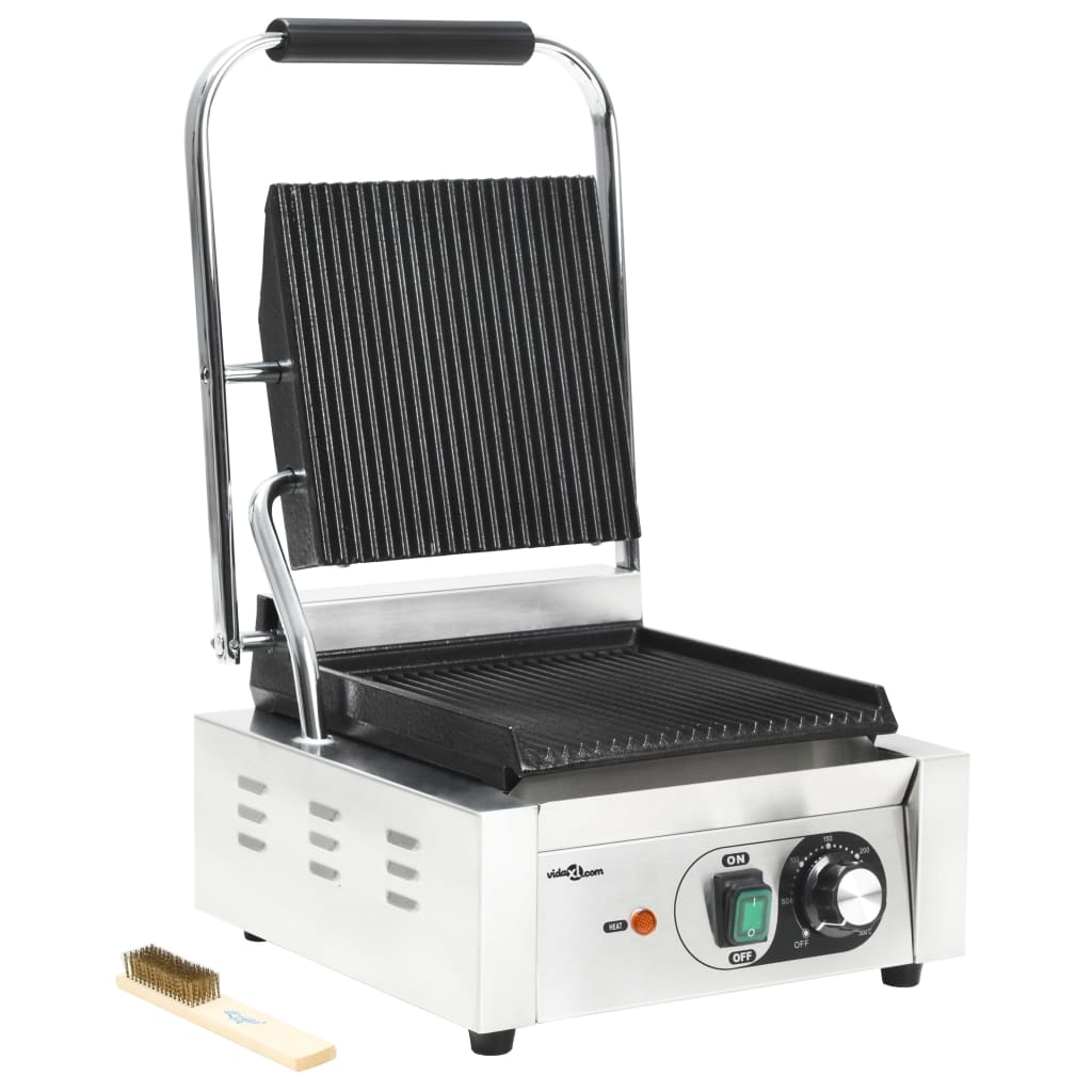 Τοστιέρα Ραβδωτή Panini 1800 W 31x30,5x20 εκ. Ανοξείδωτο Ατσάλι - Pakobazaar
