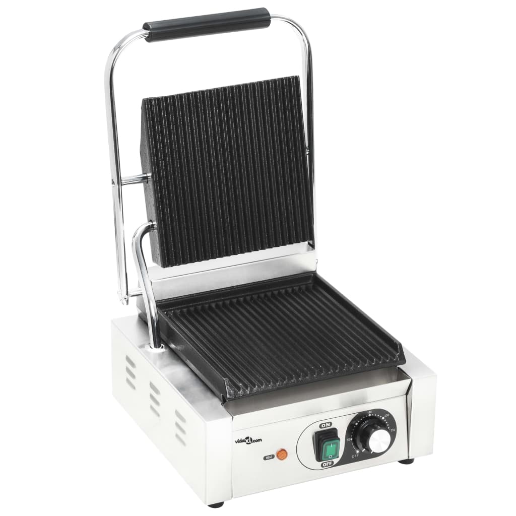 Τοστιέρα Ραβδωτή Panini 1800 W 31x30,5x20 εκ. Ανοξείδωτο Ατσάλι - Pakobazaar
