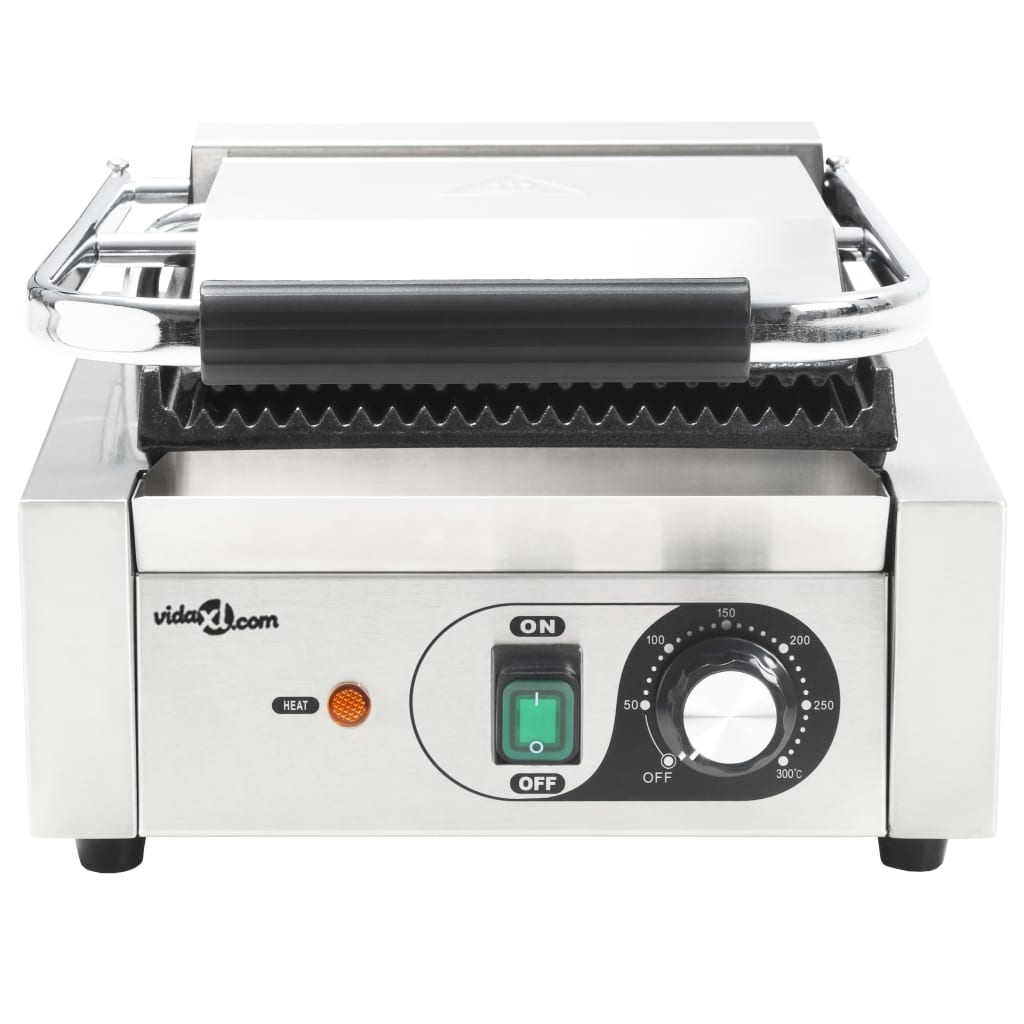 Τοστιέρα Ραβδωτή Panini 1800 W 31x30,5x20 εκ. Ανοξείδωτο Ατσάλι - Pakobazaar