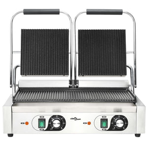 Τοστιέρα Διπλή Ραβδωτή Panini 3600 W 57 x 30,5 x 20 εκ. - Pakobazaar
