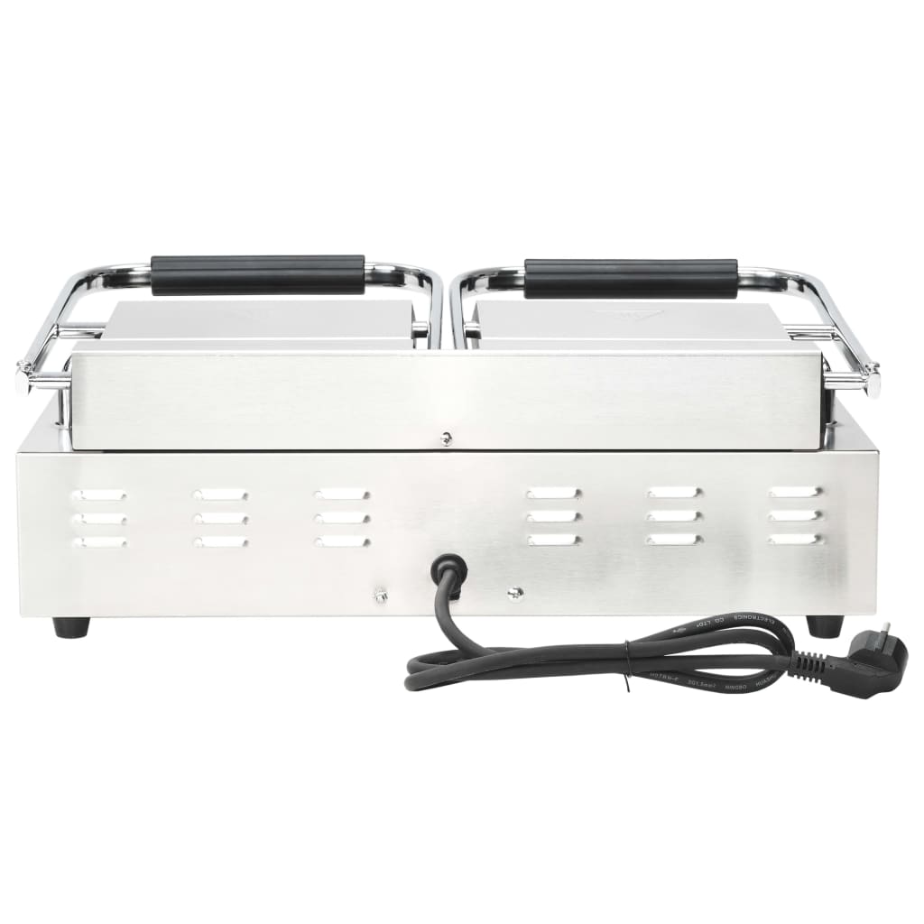 Τοστιέρα Διπλή Ραβδωτή Panini 3600 W 57 x 30,5 x 20 εκ. - Pakobazaar