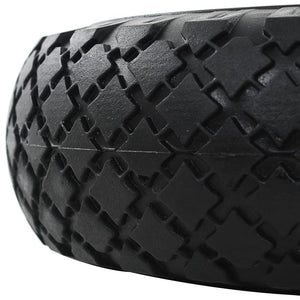 Ρόδες για Καρότσια 4 τεμ. 3.00-4 (260x85) Συμπαγής Πολυουρεθάνη - PAKOBAZAAR