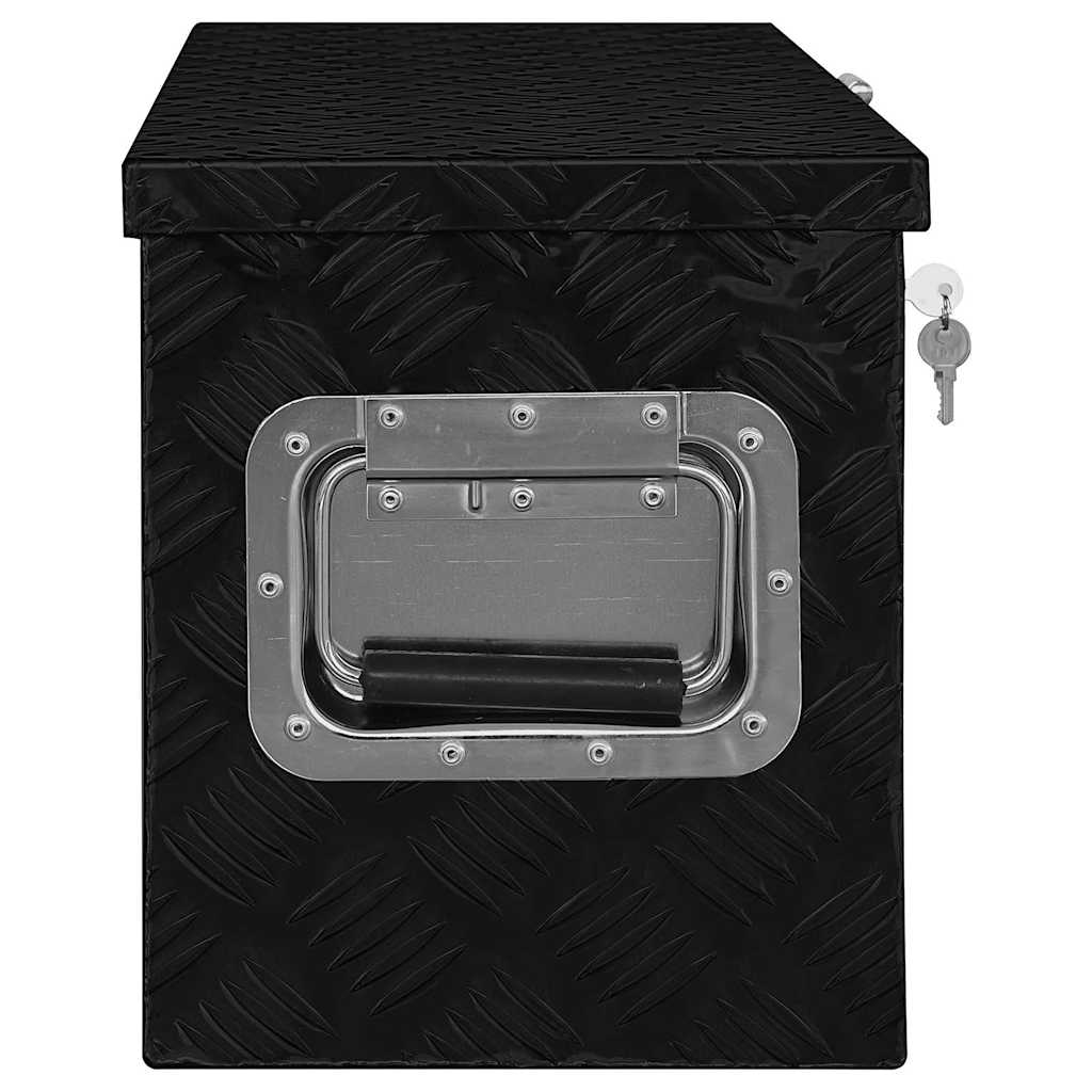 Κουτί Αποθήκευσης Τραπεζοειδές Ασημί 70x24x42 εκ. Αλουμινίου - PAKOBAZAAR