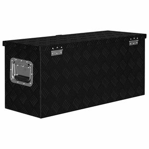 Κουτί Αποθήκευσης Τραπεζοειδές Ασημί 70x24x42 εκ. Αλουμινίου - PAKOBAZAAR
