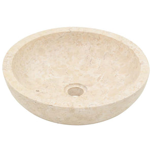 Νιπτήρας Κρεμ 40 x 12 εκ. Μαρμάρινος - PAKOBAZAAR
