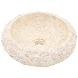 Νιπτήρας Κρεμ 40 x 12 εκ. Μαρμάρινος - PAKOBAZAAR