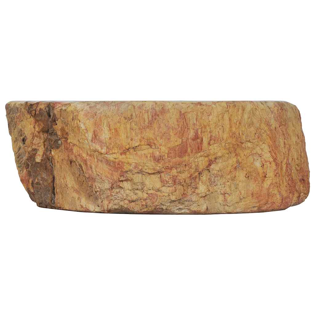 Νιπτήρας Απολίθωμα Κρεμ 45 x 35 x 15 εκ. Πέτρινος - PAKOBAZAAR