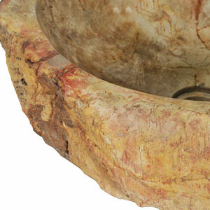 Νιπτήρας Απολίθωμα Κρεμ 45 x 35 x 15 εκ. Πέτρινος - PAKOBAZAAR