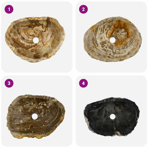 Νιπτήρας Απολίθωμα Κρεμ 45 x 35 x 15 εκ. Πέτρινος - PAKOBAZAAR