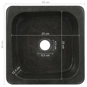 Νιπτήρας Μαύρος 30 x 30 x 15 εκ. από Riverstone - PAKOBAZAAR