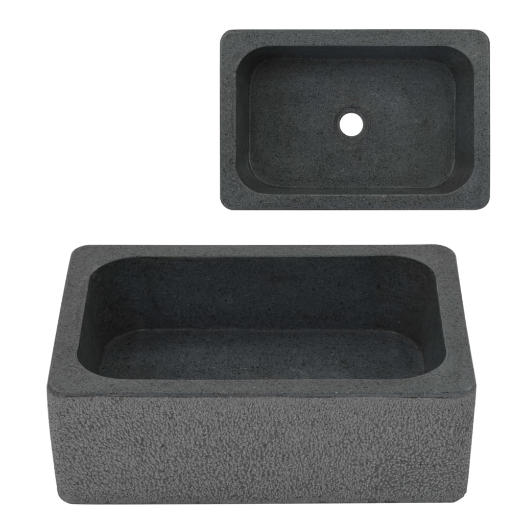 Νιπτήρας Μαύρος 45 x 30 x 15 εκ. από Riverstone - PAKOBAZAAR