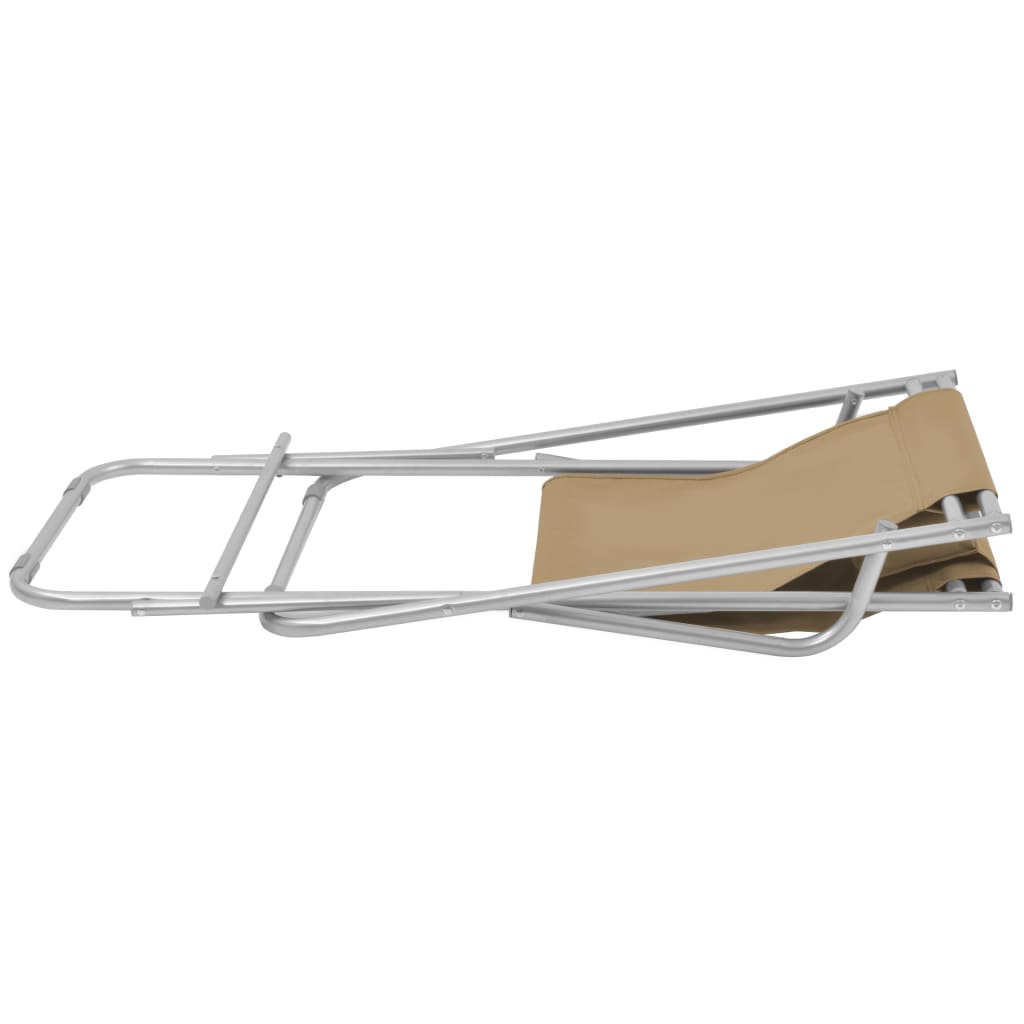 Σεζλόνγκ Ανακλινόμενες 2 τεμ. Χρώμα Taupe Ατσάλινες - Pakobazaar