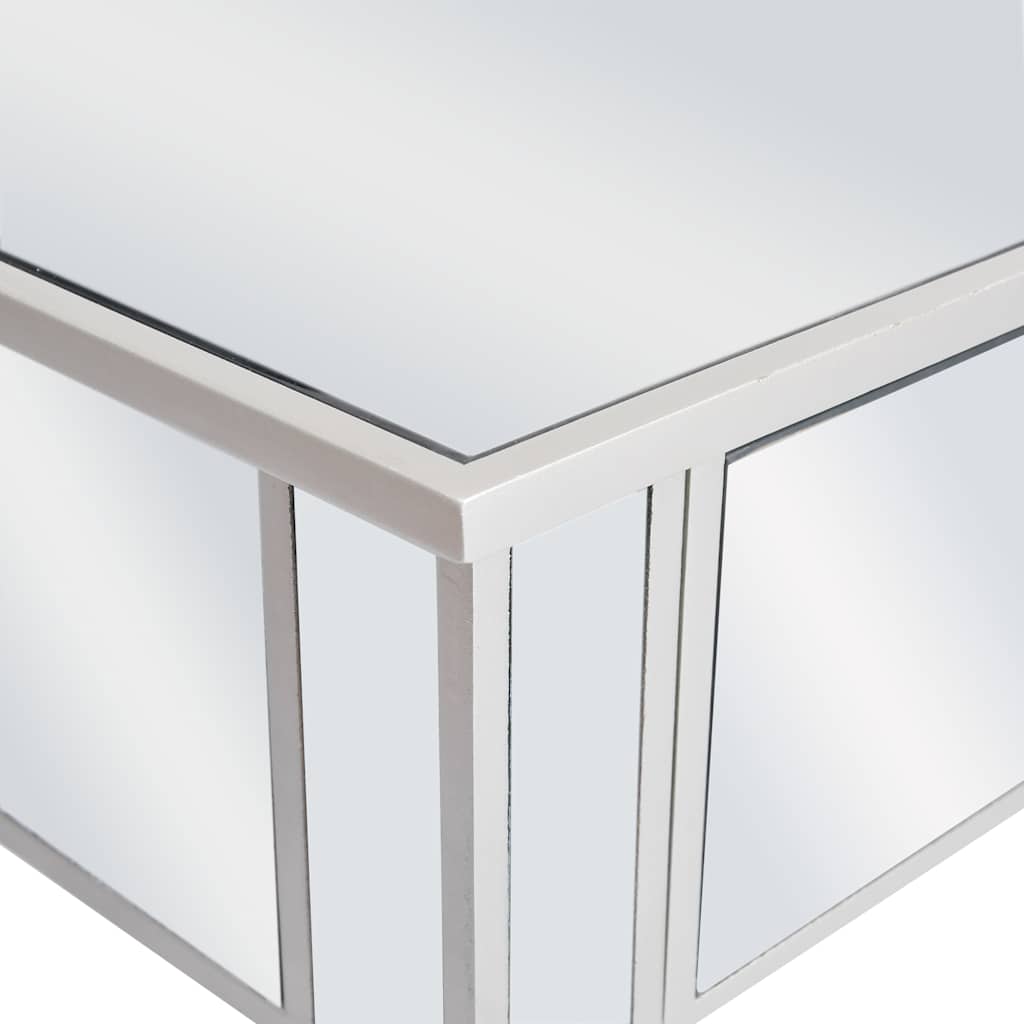 Τραπέζι Κονσόλα Καθρέφτης 106,5 x 38 x 76,5 εκ. από MDF & Γυαλί - Pakobazaar