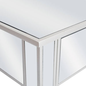 Τραπέζι Κονσόλα Καθρέφτης 106,5 x 38 x 76,5 εκ. από MDF & Γυαλί - Pakobazaar