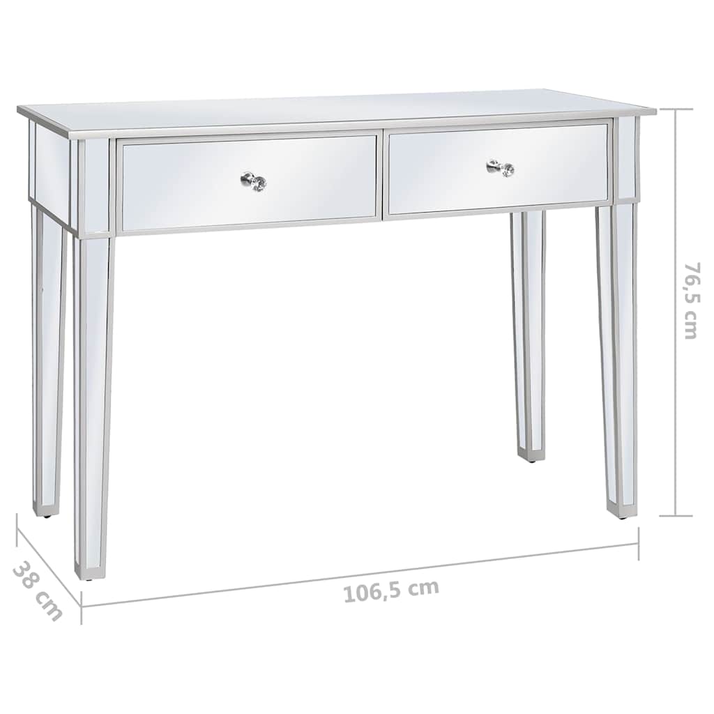 Τραπέζι Κονσόλα Καθρέφτης 106,5 x 38 x 76,5 εκ. από MDF & Γυαλί - Pakobazaar