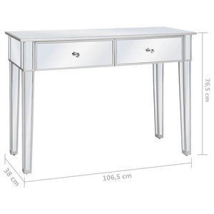 Τραπέζι Κονσόλα Καθρέφτης 106,5 x 38 x 76,5 εκ. από MDF & Γυαλί - Pakobazaar