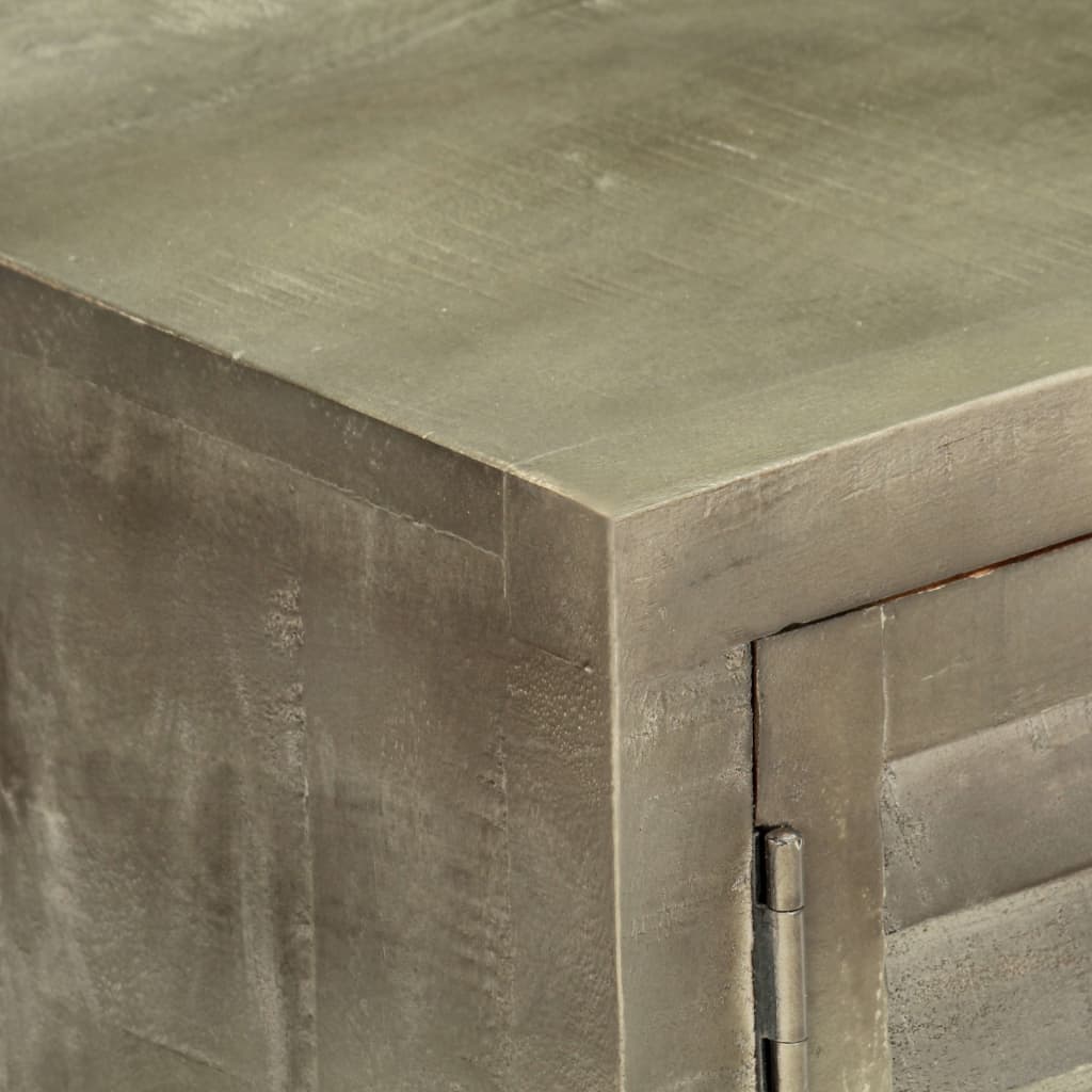 Έπιπλο Τηλεόρασης Γκρι Με Ορείχαλκο 110x30x48 εκ. Μασίφ Μάνγκο - PAKOBAZAAR