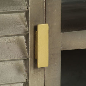 Έπιπλο Τηλεόρασης Γκρι Με Ορείχαλκο 110x30x48 εκ. Μασίφ Μάνγκο - PAKOBAZAAR