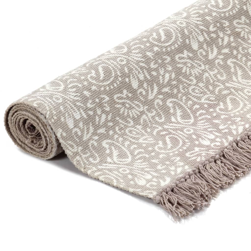 Κιλίμι με Σχέδια Taupe 120 x 180 εκ. Βαμβακερό
