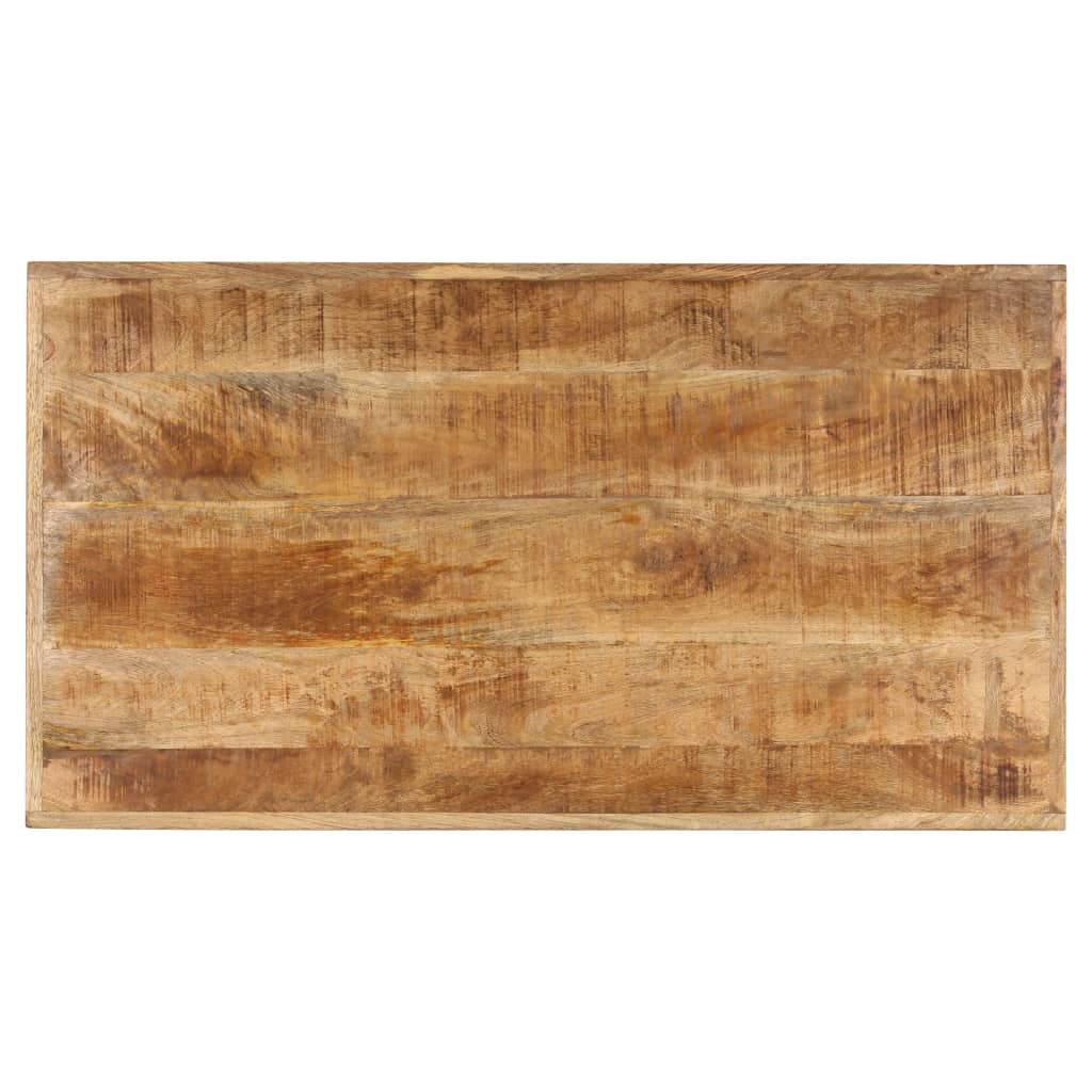 Τραπεζάκι Σαλονιού 110x60x47 εκ. Μασίφ Ξύλο Μάνγκο/Χυτοσίδηρος