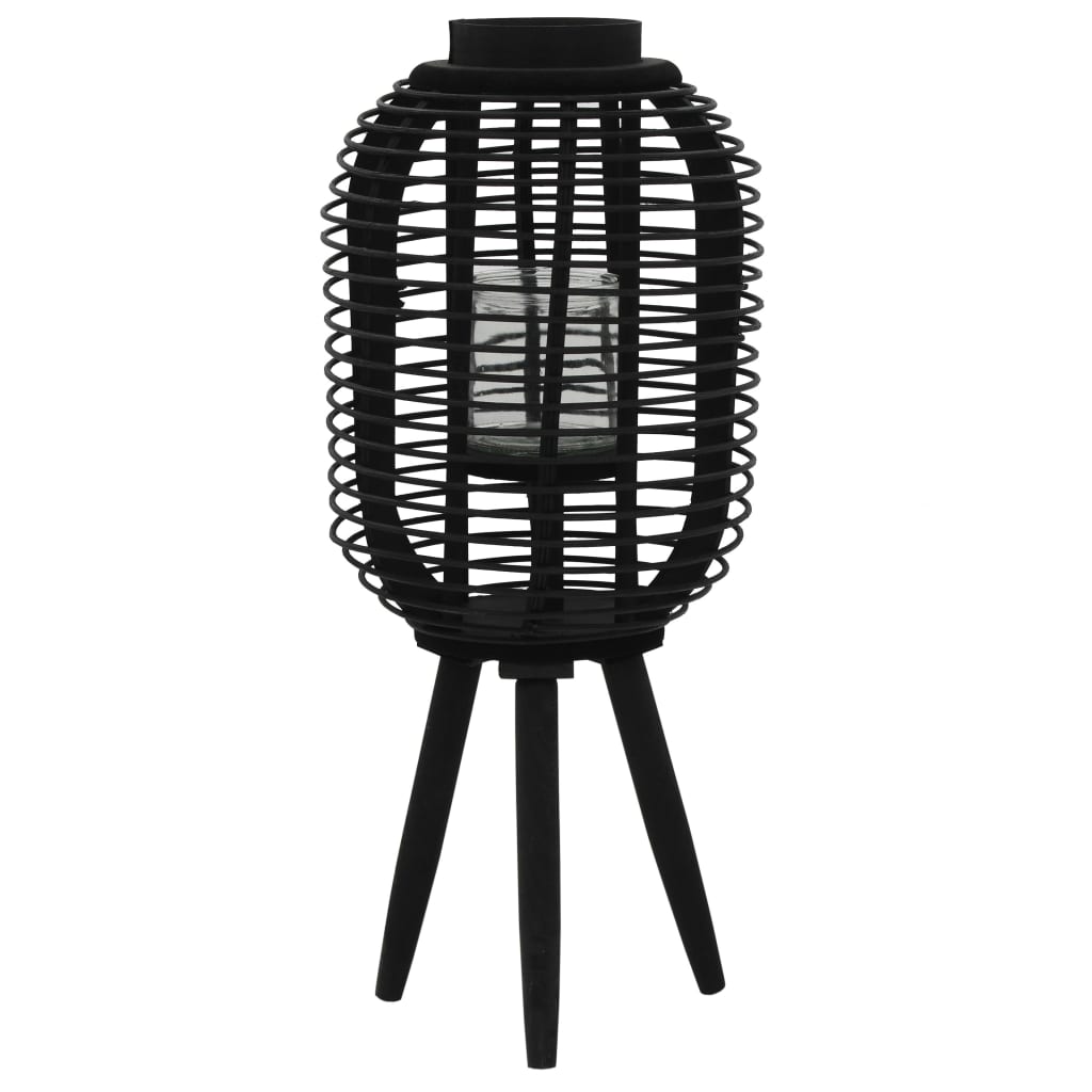 Κηροπήγιο Δαπέδου Μαύρο από Μπαμπού - PAKOBAZAAR