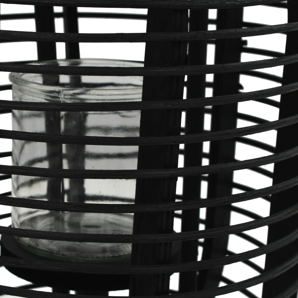 Κηροπήγιο Δαπέδου Μαύρο από Μπαμπού - PAKOBAZAAR