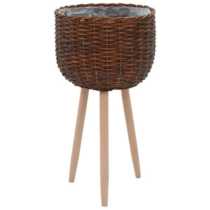 Γλάστρες 3 τεμ. από Wicker με Επένδυση Πολυαιθυλενίου - PAKOBAZAAR